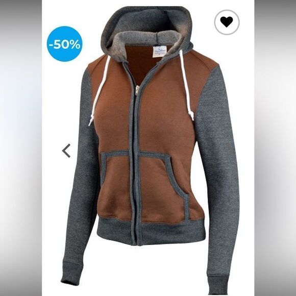 SKYLINEWEARS Women’s Char-Coffee Basic Zip Up Fleece Hoodie XXL NWT in pkg brown - Picture 2 of 6